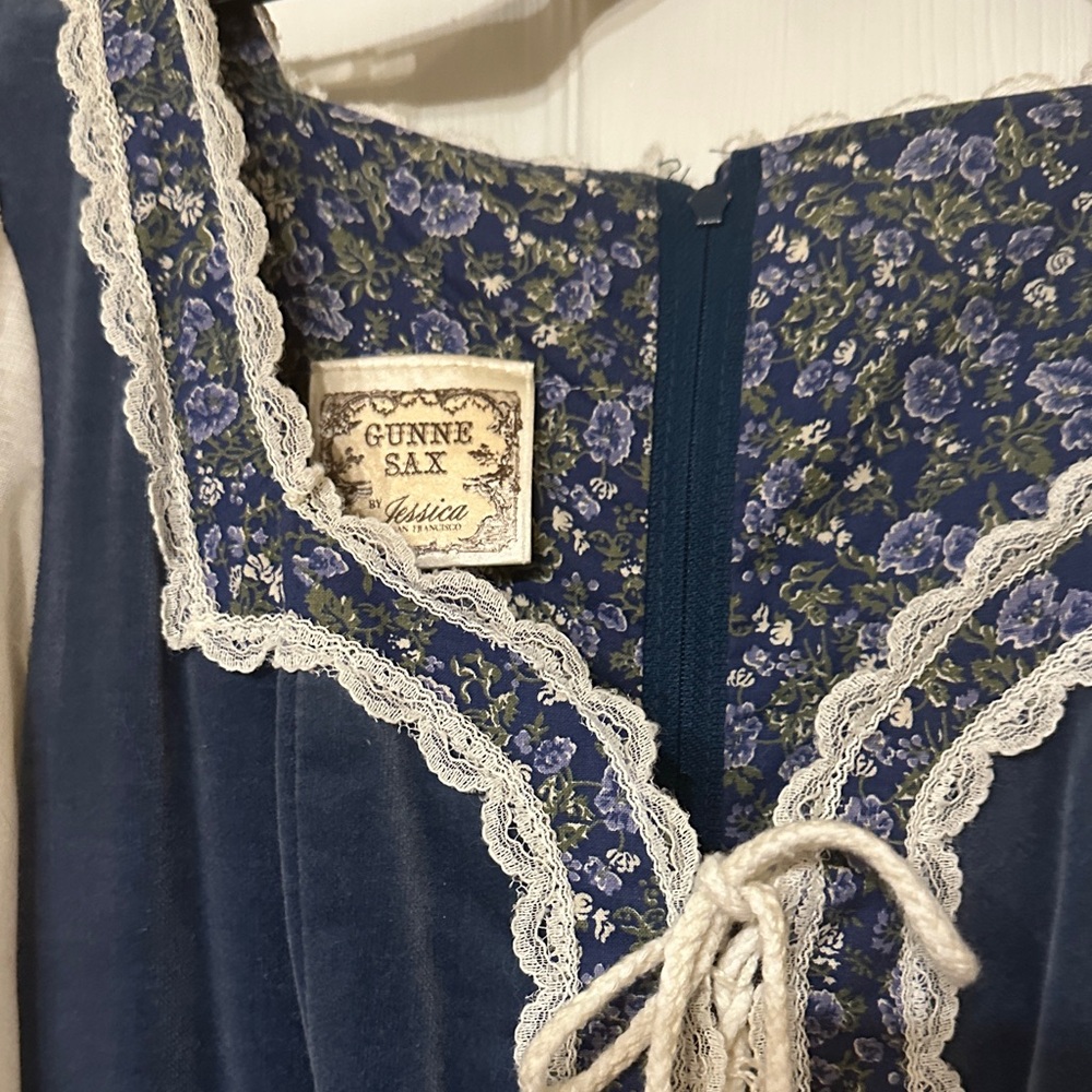 1970's Gunne Sax by Jessica McClintock Maxi Hippie Prairie Dress - Picture 9 of 13